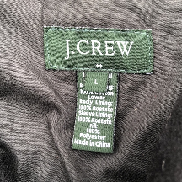 J. Crew Black Wool Cotton 5 Button 4 Pocket Coat - Picture 4 of 10